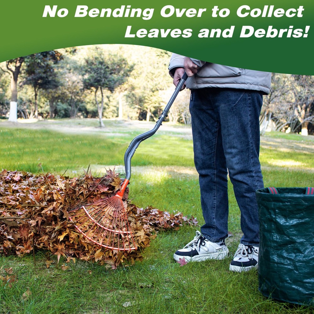 Walensee Rake for Leaves, Heavy Duty Leaf Picker Upper & Leaves Scooper, Leaf...