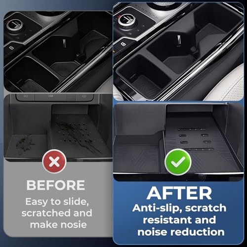 Cup Holder Insert & Wireless Charging Protective Mat Fits for 2021-2026 Sorento