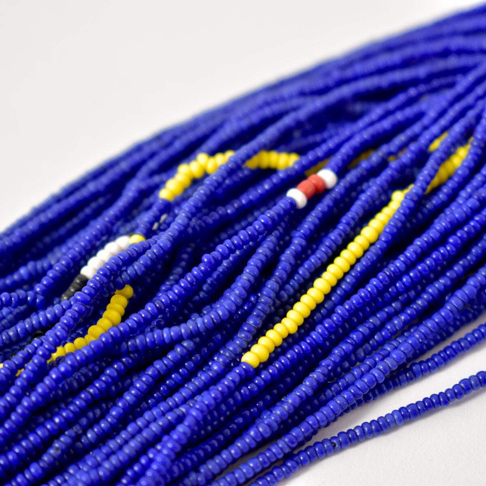 Baule Tamba Blue Seed Bead Necklace