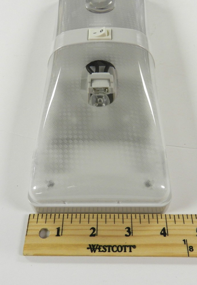 (1) Double Dome Cargo Light 12V Ceiling Interior Camper RV Trailer Incandescent