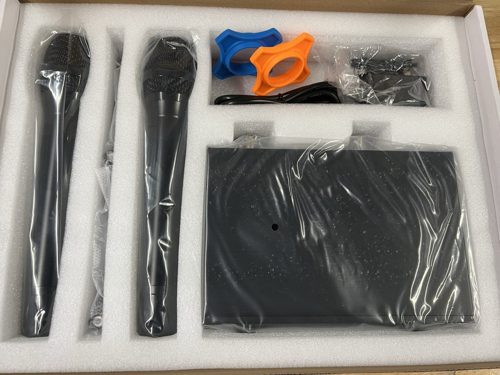 Professional Dual Dynamic Handheld Wireless Microphones, 328ft Range UHF