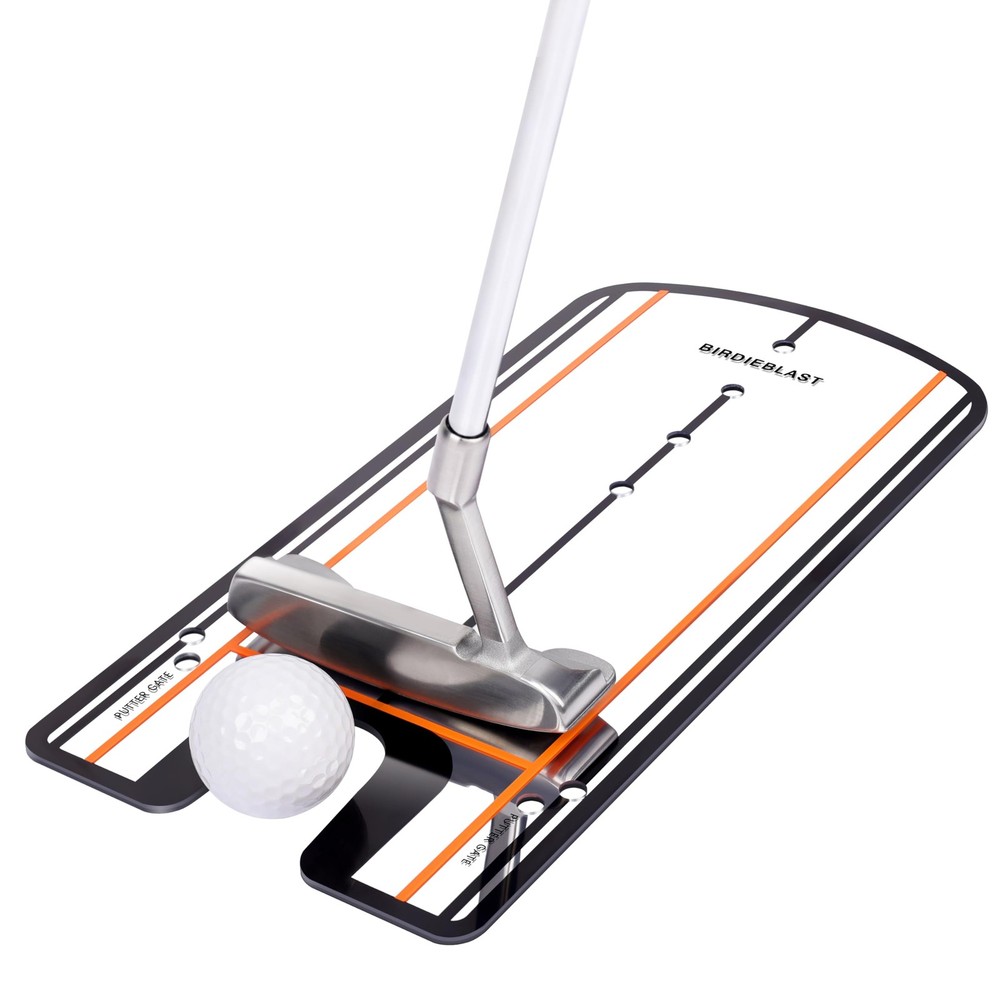 BIRDIEBLAST Golf Putting Mirror, Mirror Training Aid 2' x 4', Black