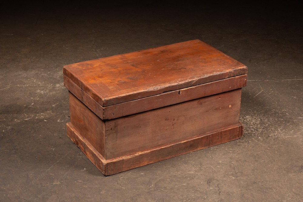 19th Century Painted Pine Blanket Chest