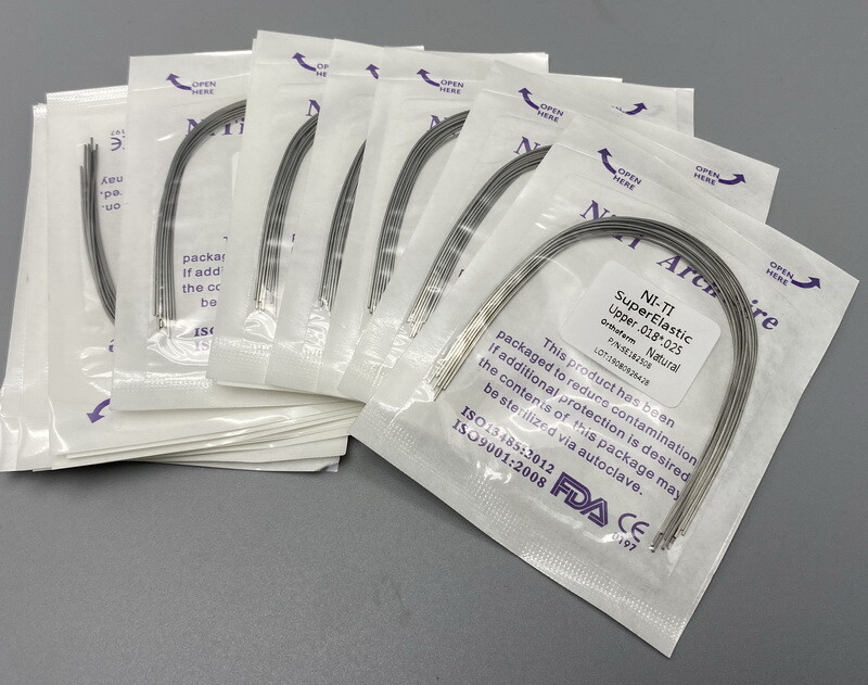Dental Ortho Arch wire Super elastic Ni-Ti Square Round Rectangular Natural Form