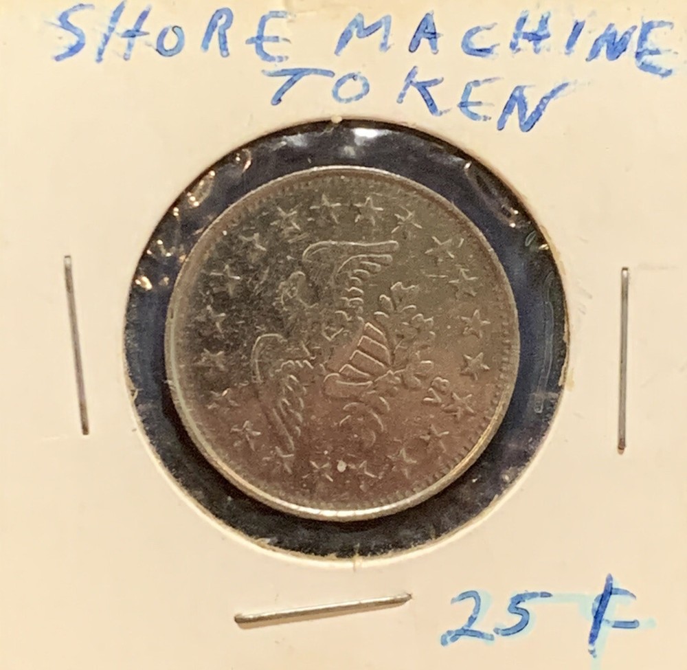 VINTAGE SHORE MACHINE TOKEN EAGLE FOR REPLAY ONLY