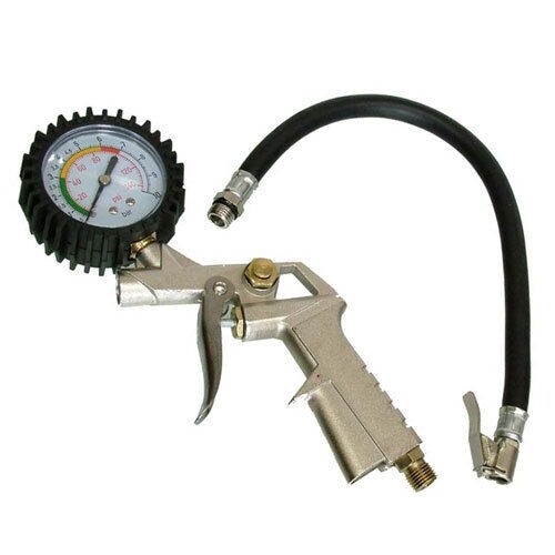 ALLOY AIR COMPRESSOR TYRE INFLATOR TOOL INCLUDING GAUGE