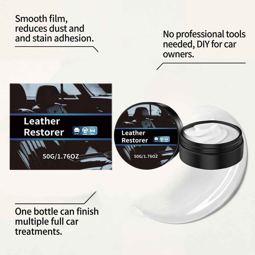 Leather Conditioner Cream 50g Car Interior Conditioning Paste Leather
