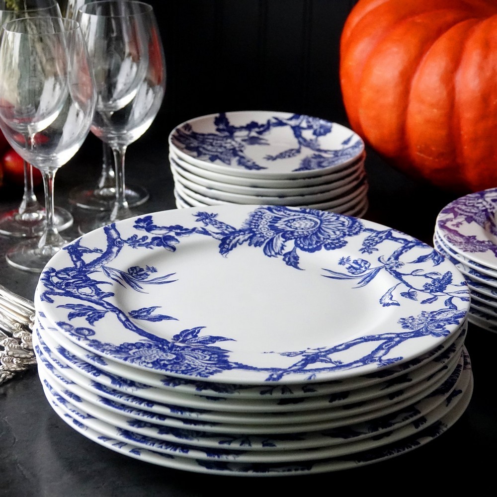 NEW Caskata Arcadia Rimmed Dinner Plate Blue 27cm