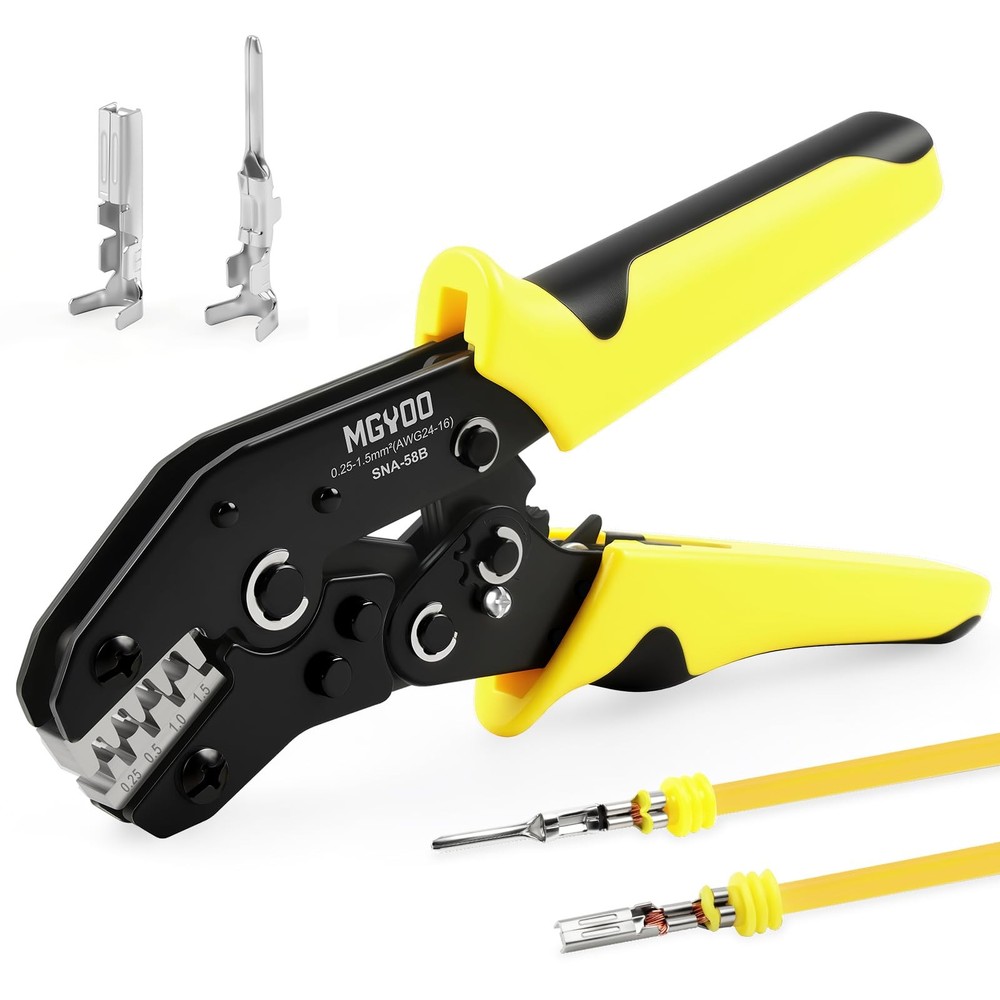 MGYOO Wire Crimping Tool Open Barrel Terminals Ratchet Wire Crimper for Molex...