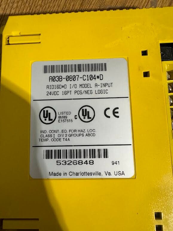 Fanuc Input / Output Module A03B-0807-C104#D