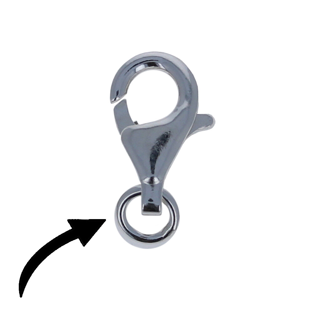 20 PC-11mm Trigger Closed Loop, Sterling Silver, Italian Lobster Clasp, Soldered