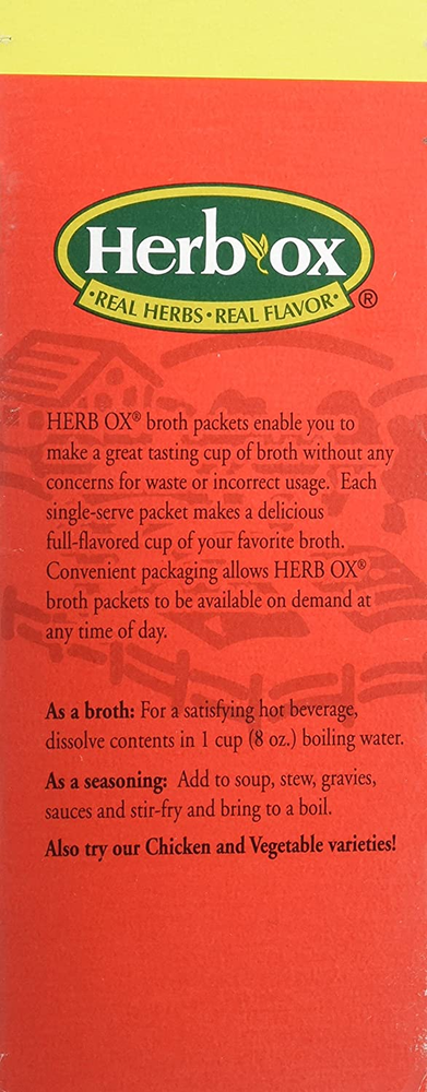 Herb Ox Beef Bouillon Sodium Free 50 Packets