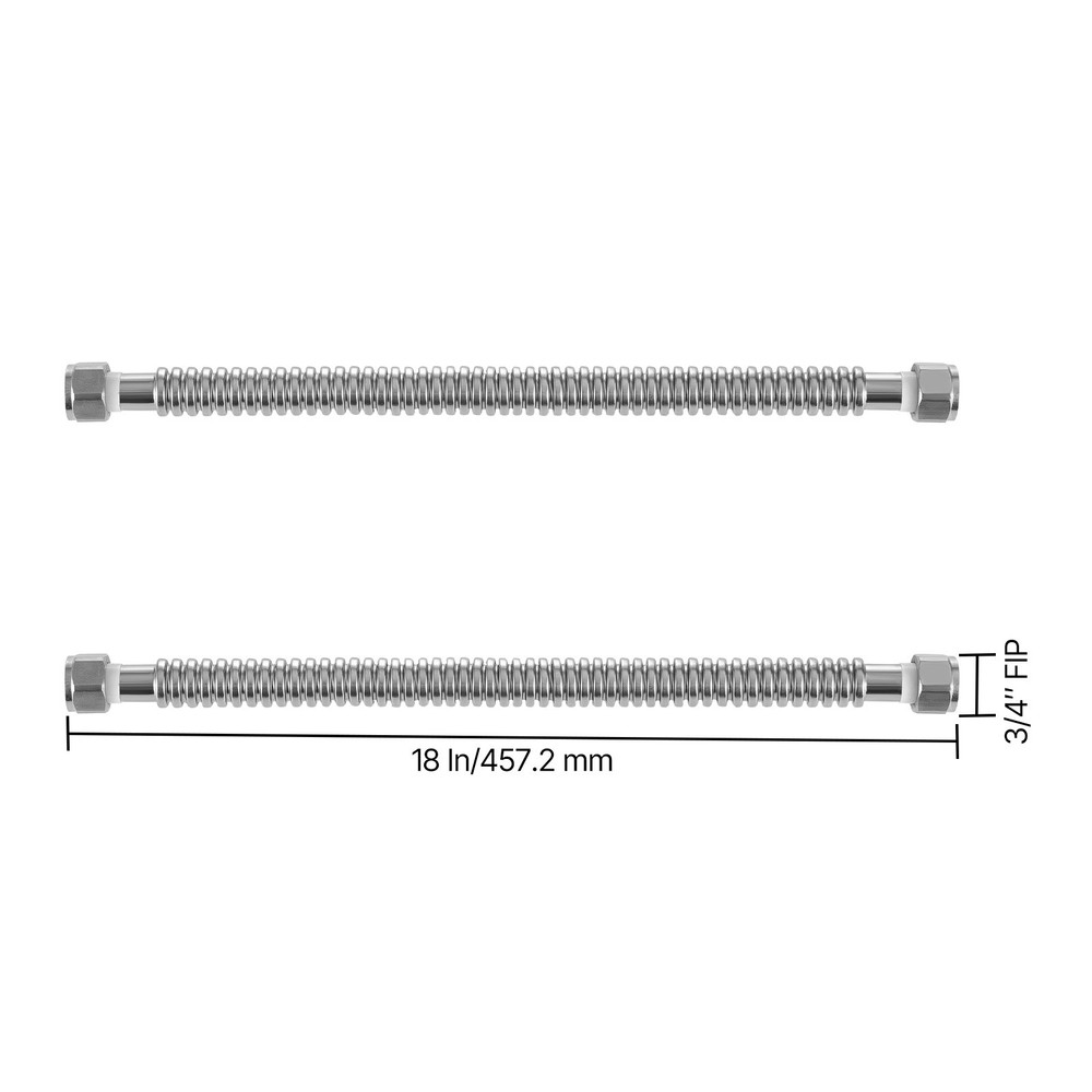 Uimoso 18-Inch Water Heater Kit with Flexible Connector for Kitchen Use