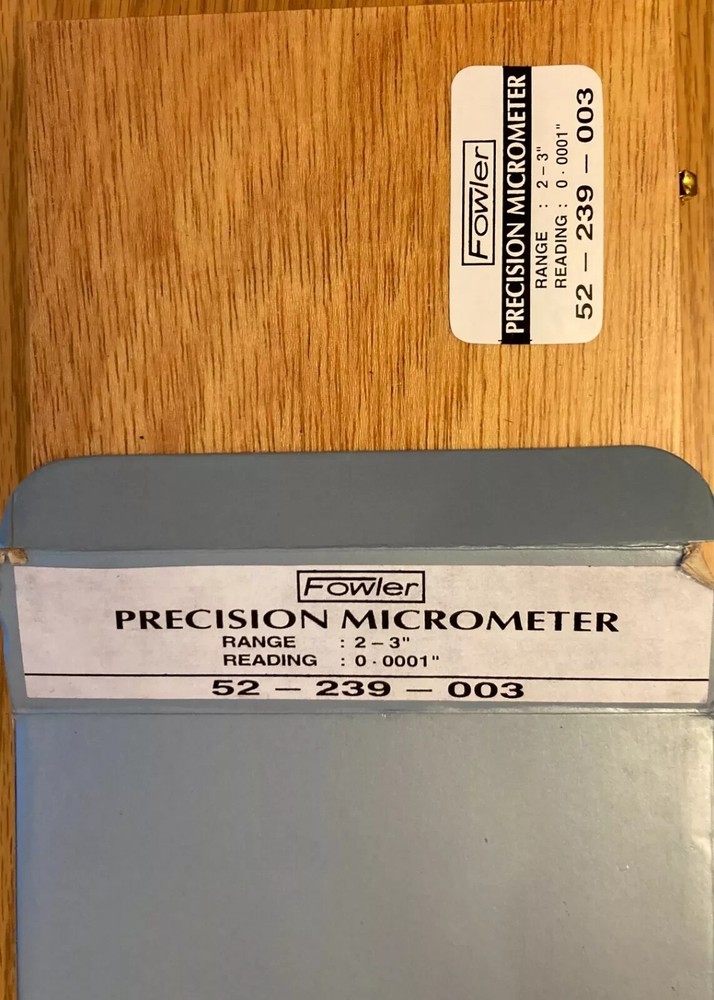 Fowler Precision Outside Micrometer 2-3". Model 52-239-003. Resolution 0.0001"