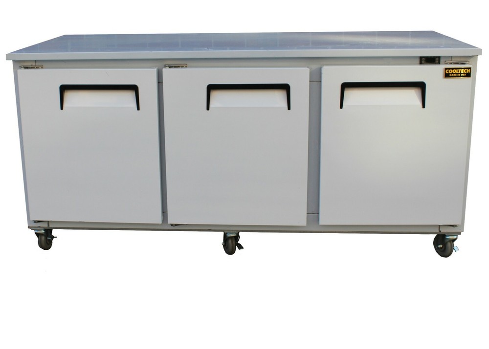 Cooltech 96"W 4-Door Undercounter WorkTop Low Boy Refrigerator