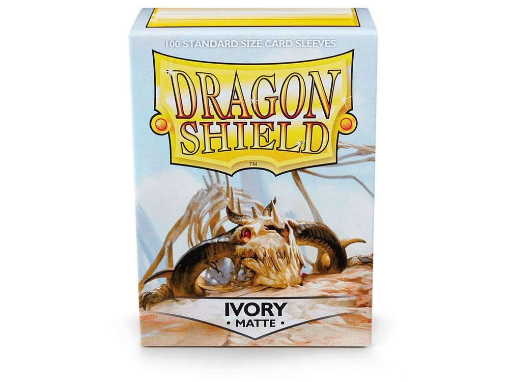 Matte Ivory 100 ct Dragon Shield Sleeves Standard Size