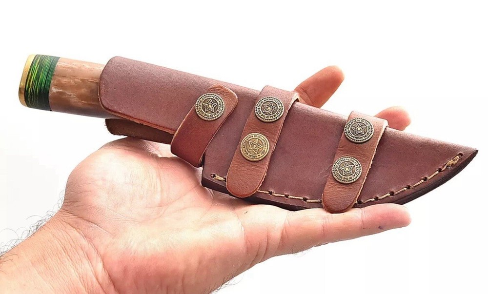 Handmade Leather Knife Sheath Fix Blade Leather Case Vertical Horizontal Sheath