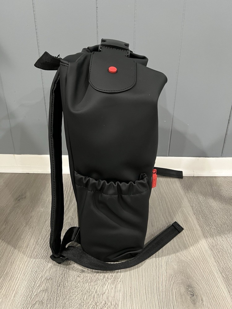 HUNTER Top Clip Backpack Smooth Black with Red Zipper