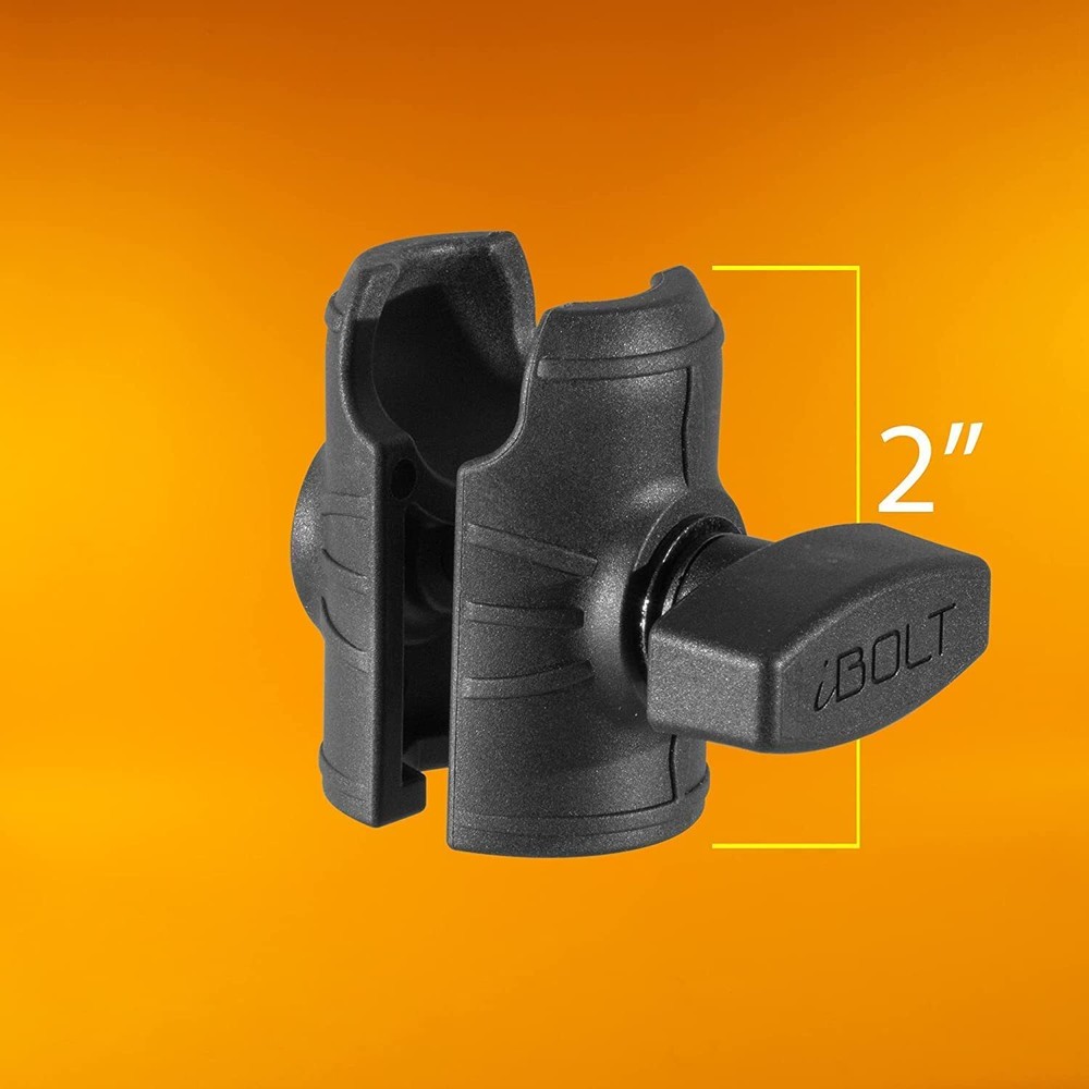 iBOLT Composite 2.5" Single Socket Arm with Rectangular AMPs Pattern Drill Base