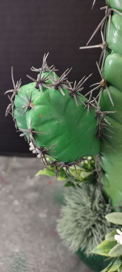 15" Artificial column cactus.