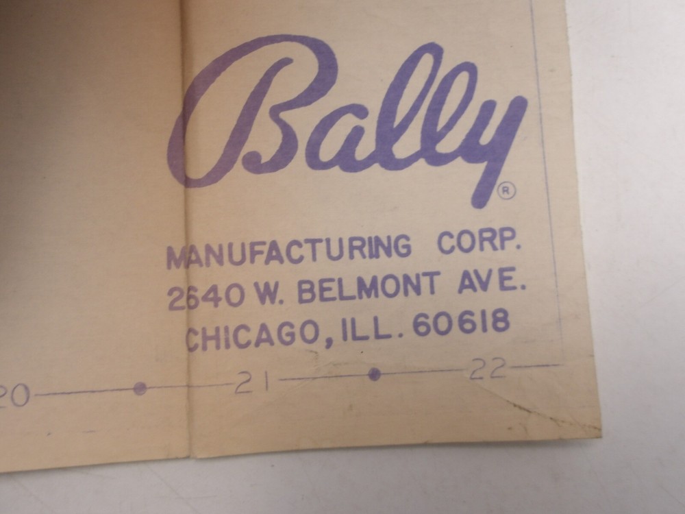 Bally: Target Zero - Schematics (Main + Sound Generator + Amplifier)