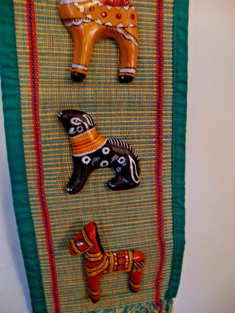 Wild Animal Wall Hanging, Bell Pull, Child's Decor