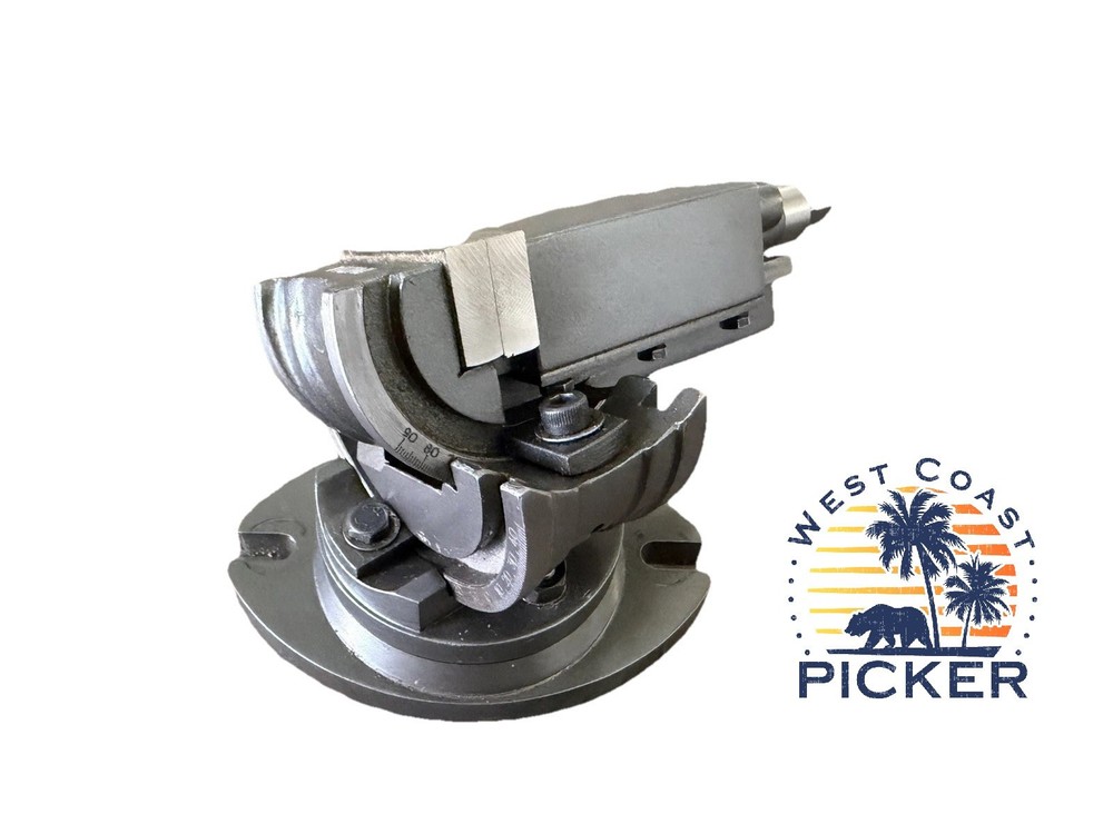 Precision Milling Machine 2" Vise 3 Way Swivel Angle Table Vise (Missing Handle)