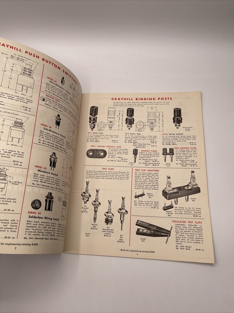 Grayhill Condensed Catalog D-202 Miniature Electronic Components 1958