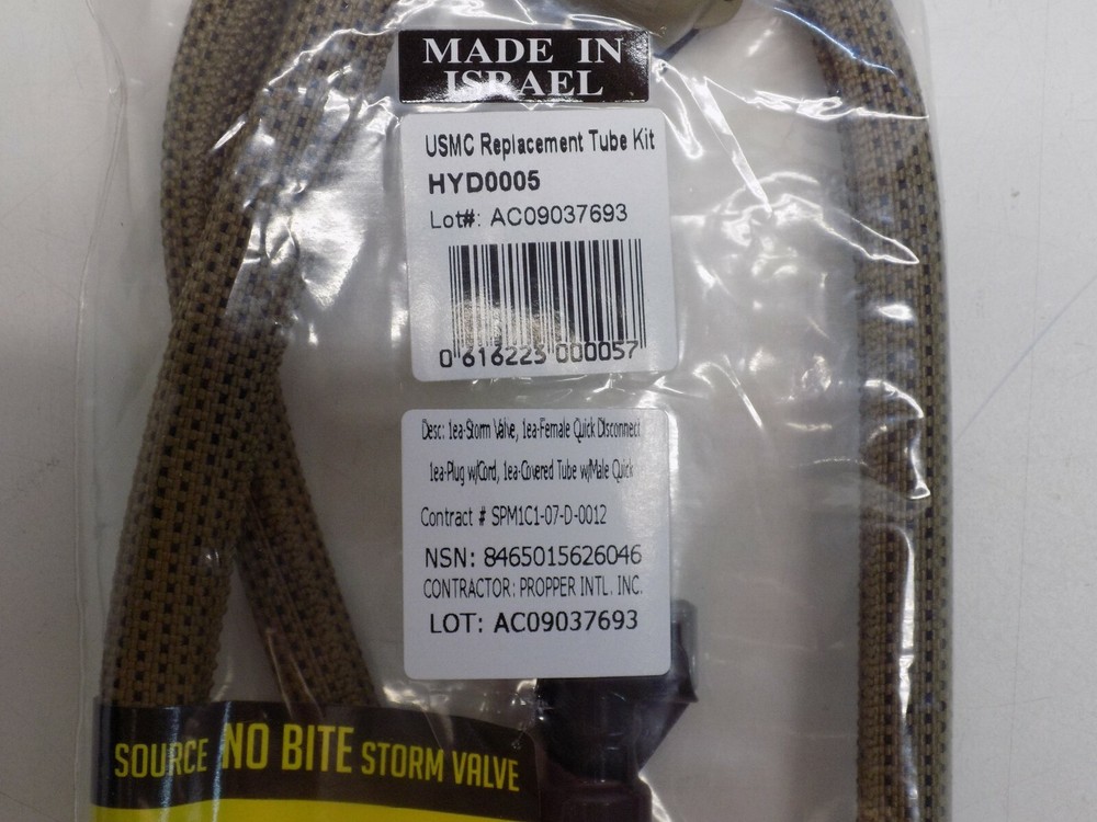 NEW SOURCE USMC HYDRATION SYSTEM REPLACEMENT TUBE HOSE KIT COYOTE QUICK CONNECT