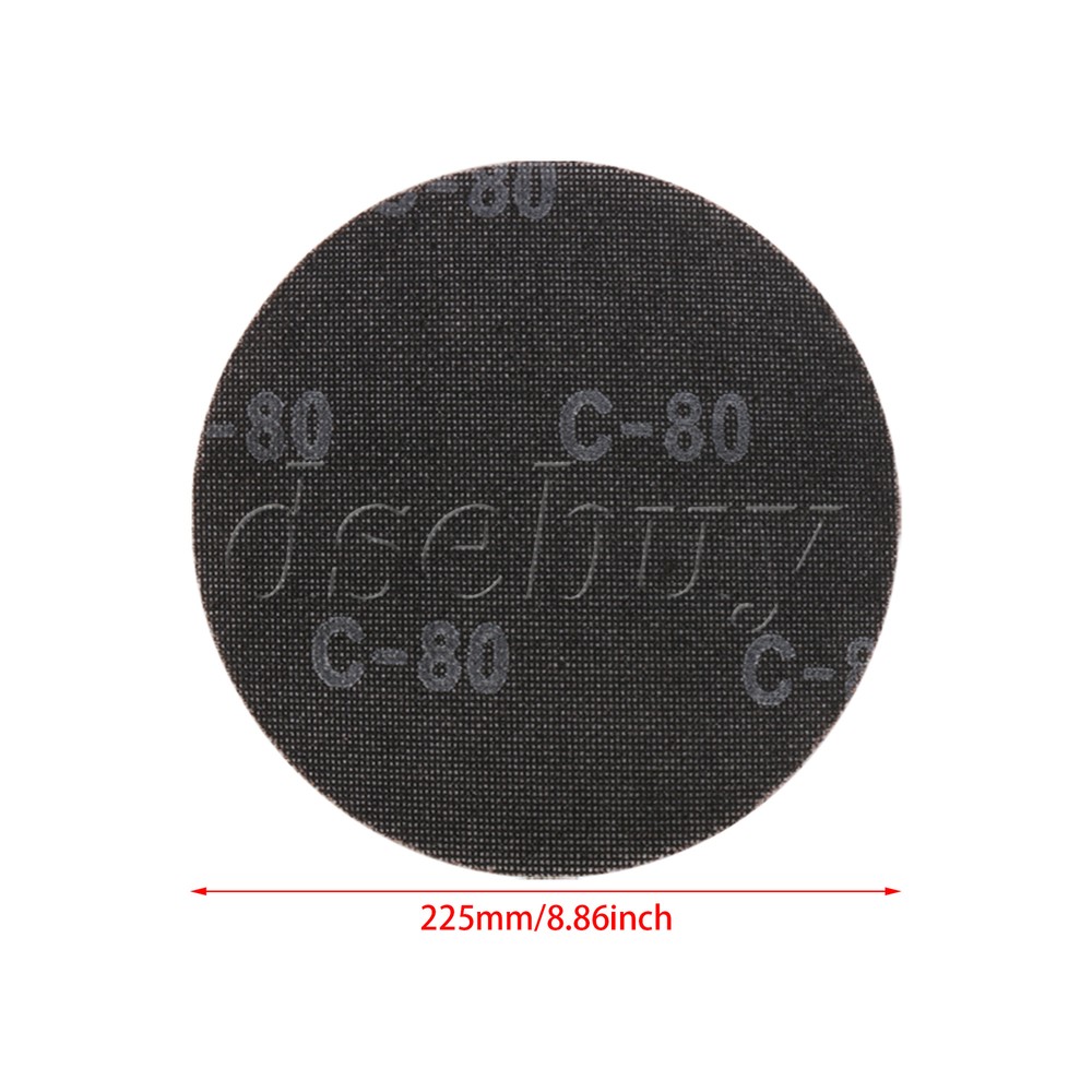 5 Pieces Hook and Loop Mesh Sanding Discs 9" 80 Grit for Stone Ceramic Tiles