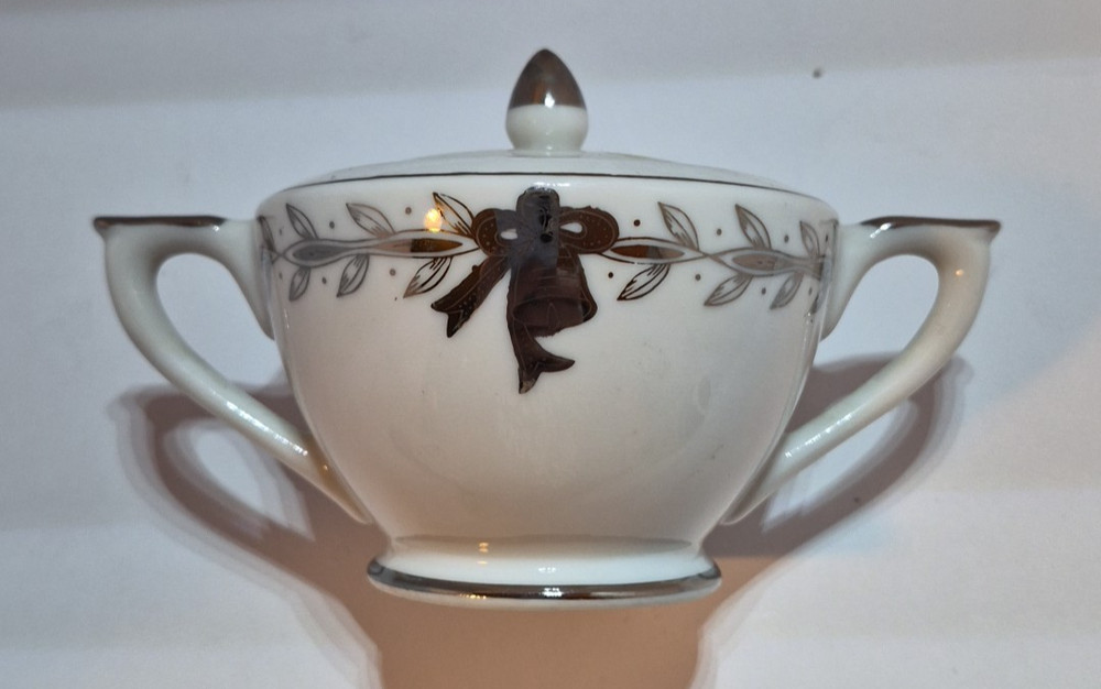 Lefton China Sugar Dish "25th Anniversary"