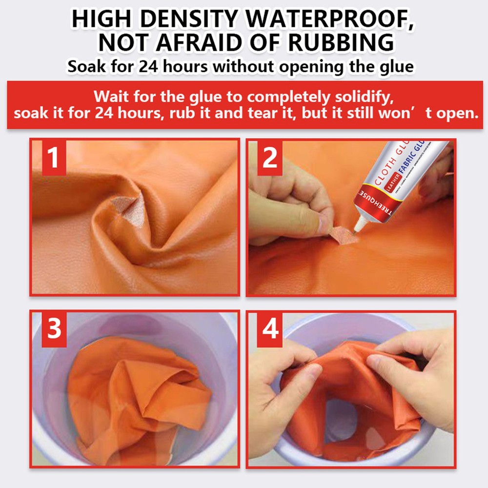 60ml Clear Leather Adhesive Car Seat Glue For Sofas, Purses, Leather Bonding