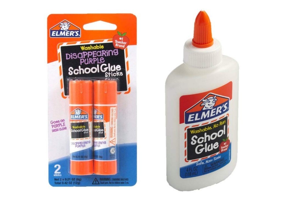 Elmer's bundle Washable Liquid School Glue, White, Dries Clear, Small, White