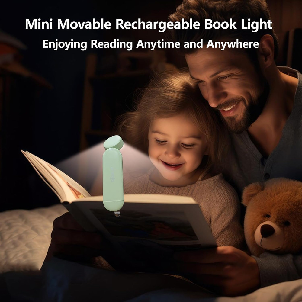 USB Rechargeable Book Light, Blue Light Blocking, Amber Light Clip on Bookmark S