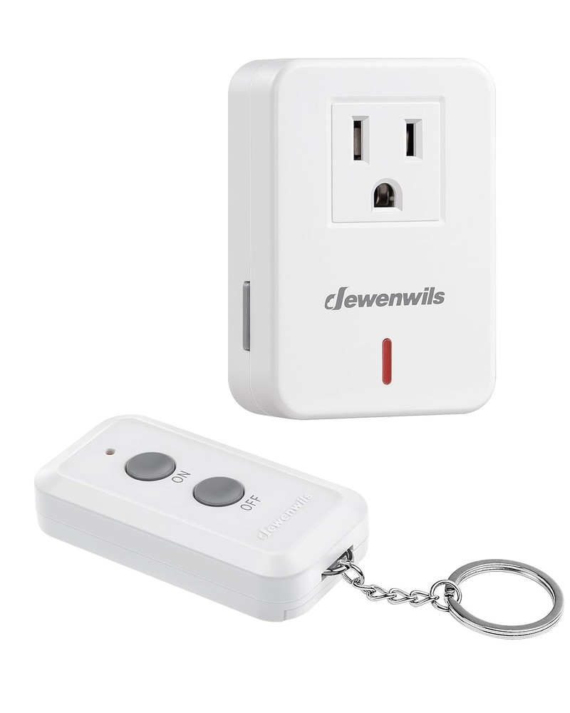 Indoor Wireless Power Switch with 100ft RF Range, Remote Control & Compact Size