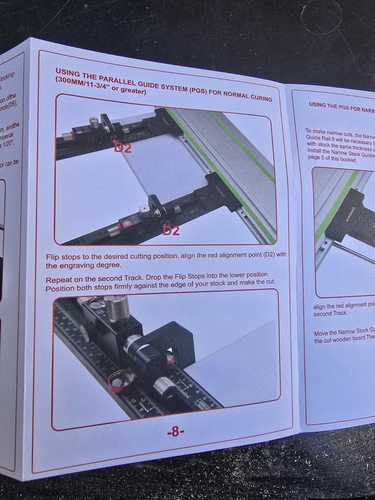 GOINGMAKE Parallel Guide System Metal Complete Kit for Guide Rail Black