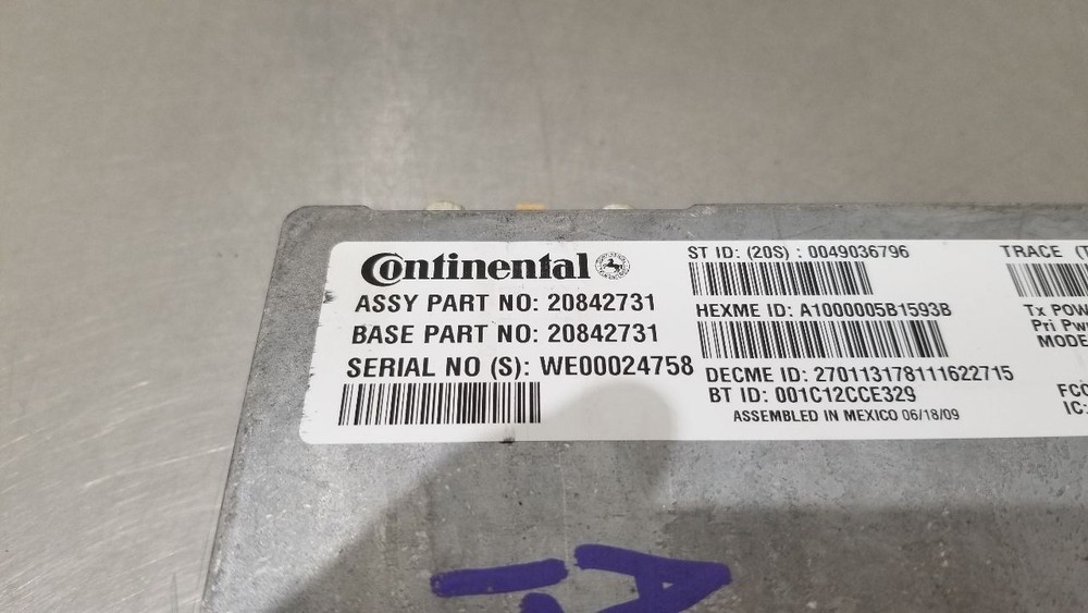 10 CHEVY CAMARO COMMUNICATION CONTROL MODULE 20842731