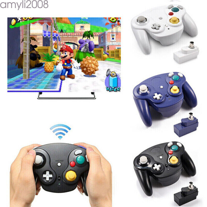 Wireless Game Controller W/ Adapter /Wired For Gamecube Retro Classic GC NGC