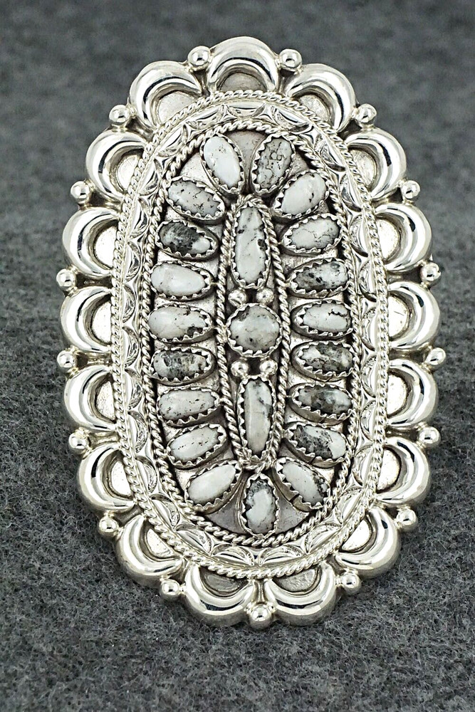 White Buffalo & Sterling Silver Ring - Jaz Wilson - Size 9.5