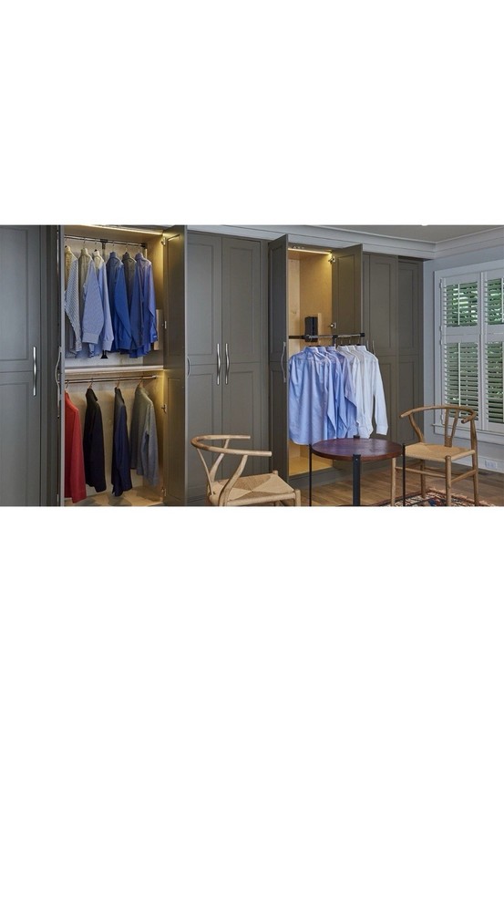 Rev-A-Shelf 21.5" - 26" Adjustable Pulldown Closet Rod, Chrome, CPDR-1826