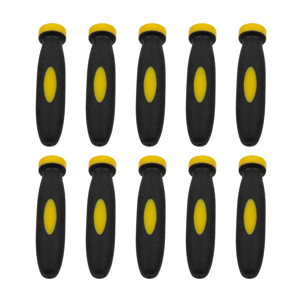 Small Files Handles 10Pcs Rubber Handles Rubber Material Stable Characteristics