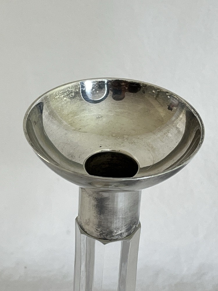 Vintage Silverplate and Crystal Candlesticks