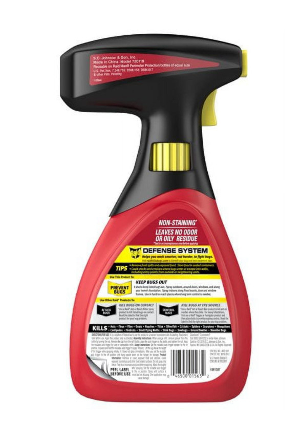 Raid Max Perimeter Protection Bug Killer Spray pests 30 fl Oz -7