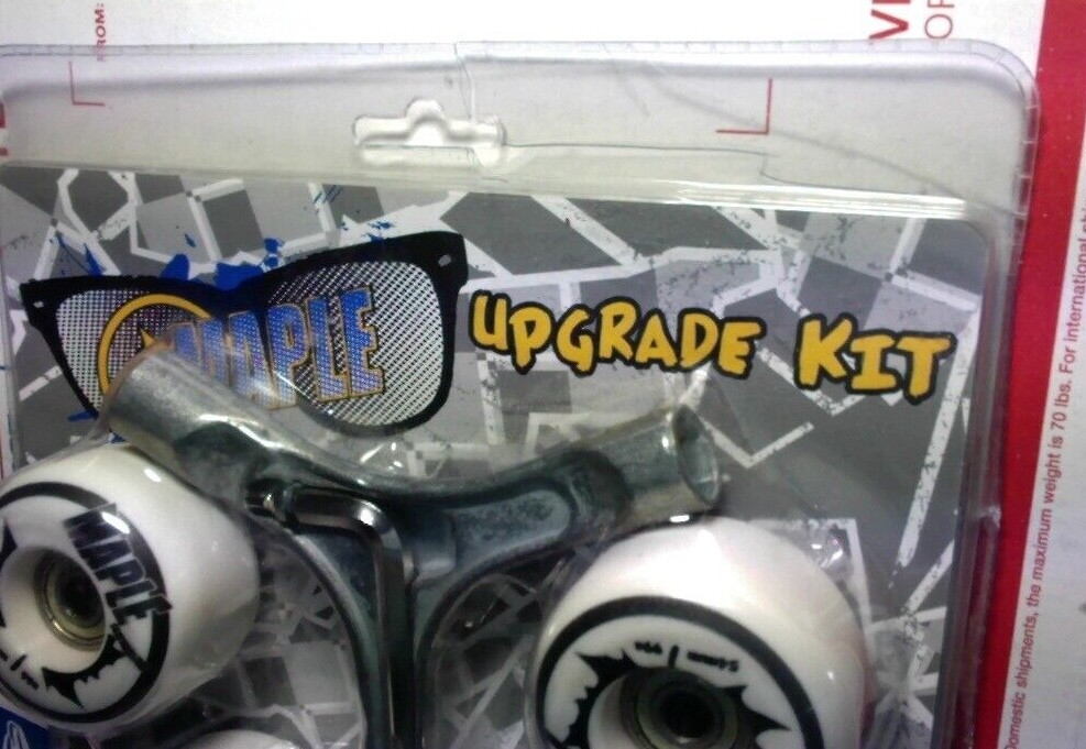 Maple Up Grade Kit Skate Board White Wheels.