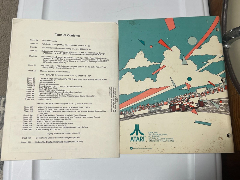 ATARI 1982 POLE POSITION MANUAL PACKET