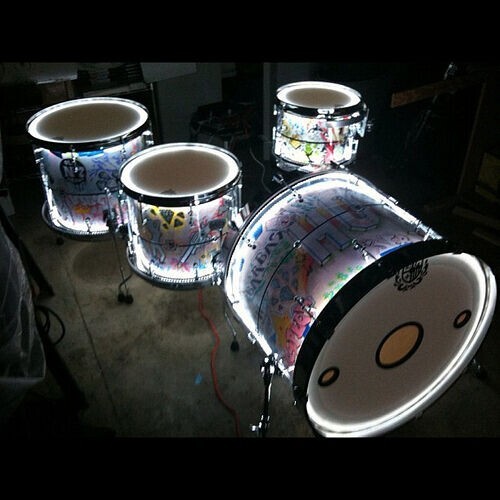 drum kit light set for drums - sound activated
