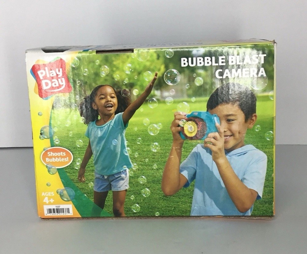 Play Day Bubble Blast Camera with Carrying Strap & Bubble Solution
