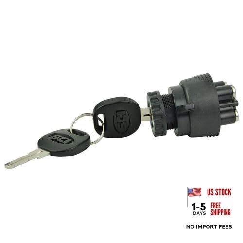1001607 Ignition Switch, 3 Position - Off/Ignition and Accessory/Start black