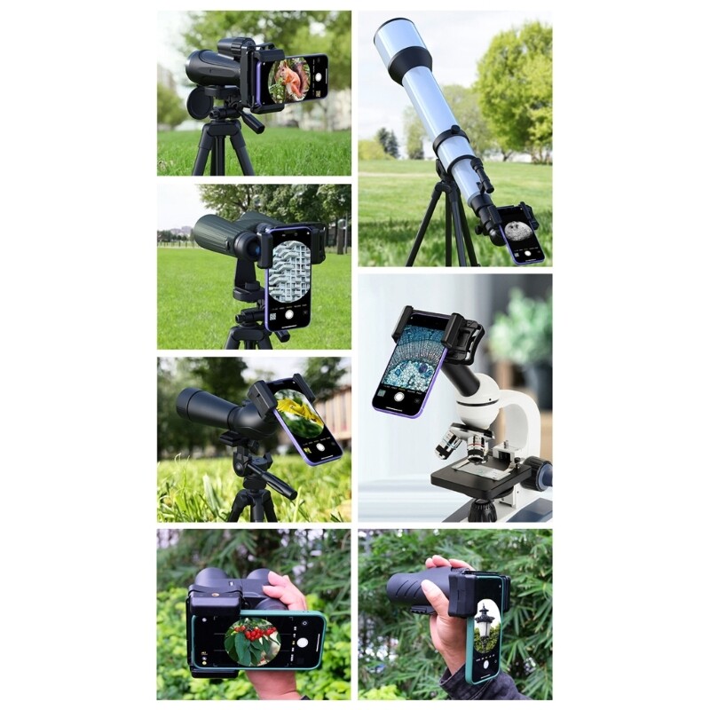 Universal Cellphone Adapter Clip Mount Binocular Monocular Phone Holder Support