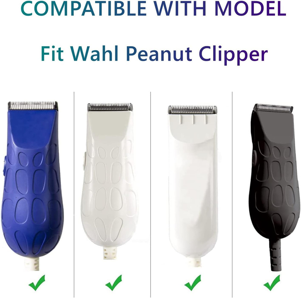 2 Pack Professional Peanut Clipper/Trimmer Snap On Replacement Blades Black